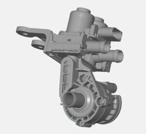 Model 3D części technicznej uzyskany podczas skanowania 3D